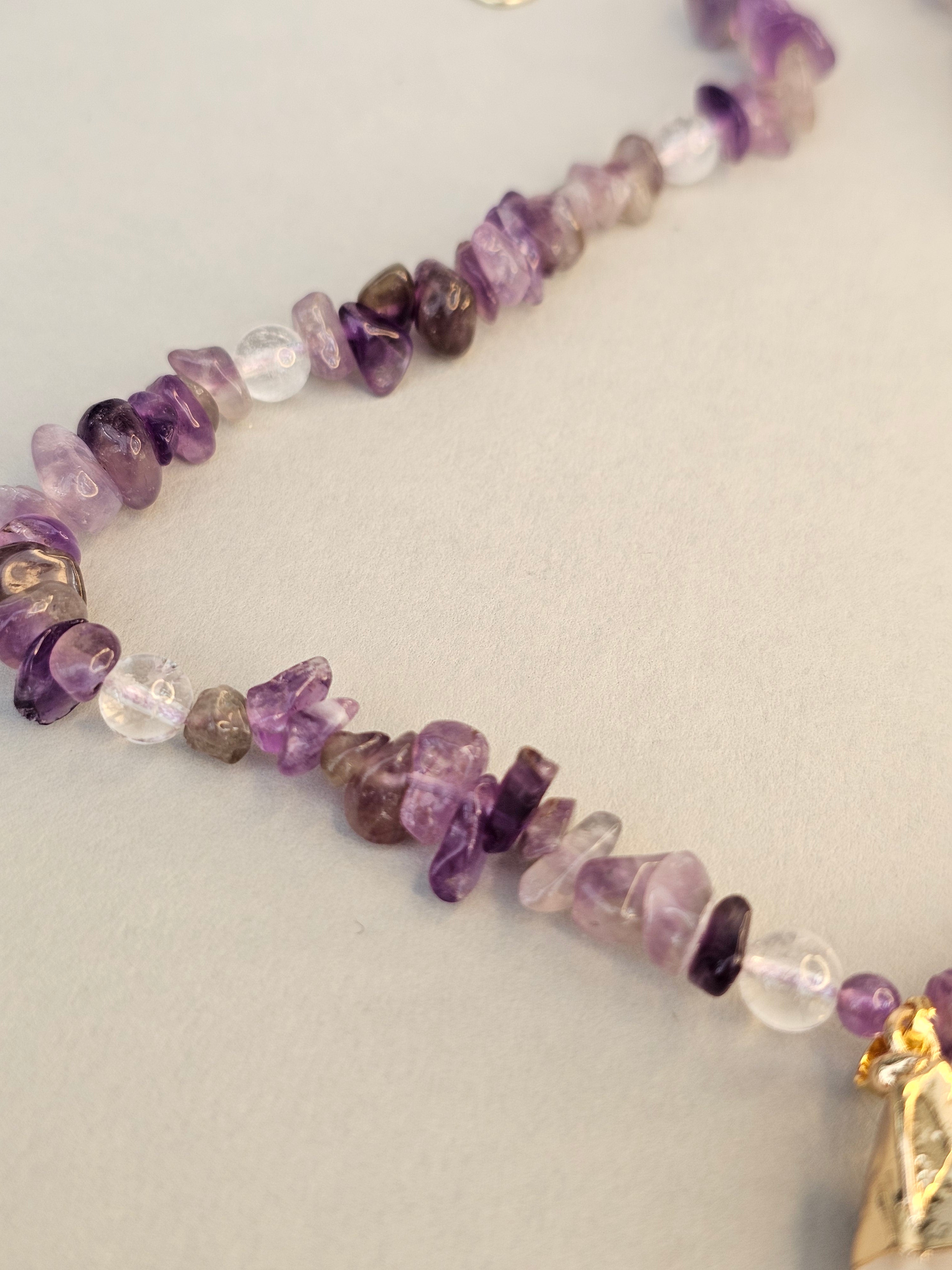 The Ascension Necklace – Amethyst and Clear Quartz