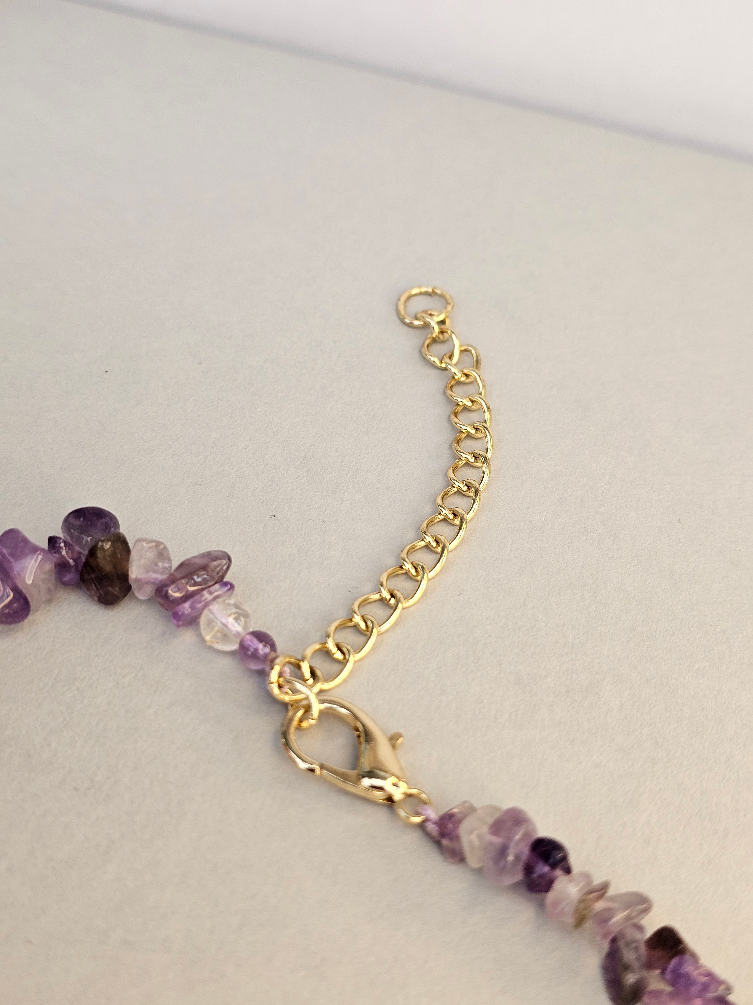 The Ascension Necklace – Amethyst and Clear Quartz