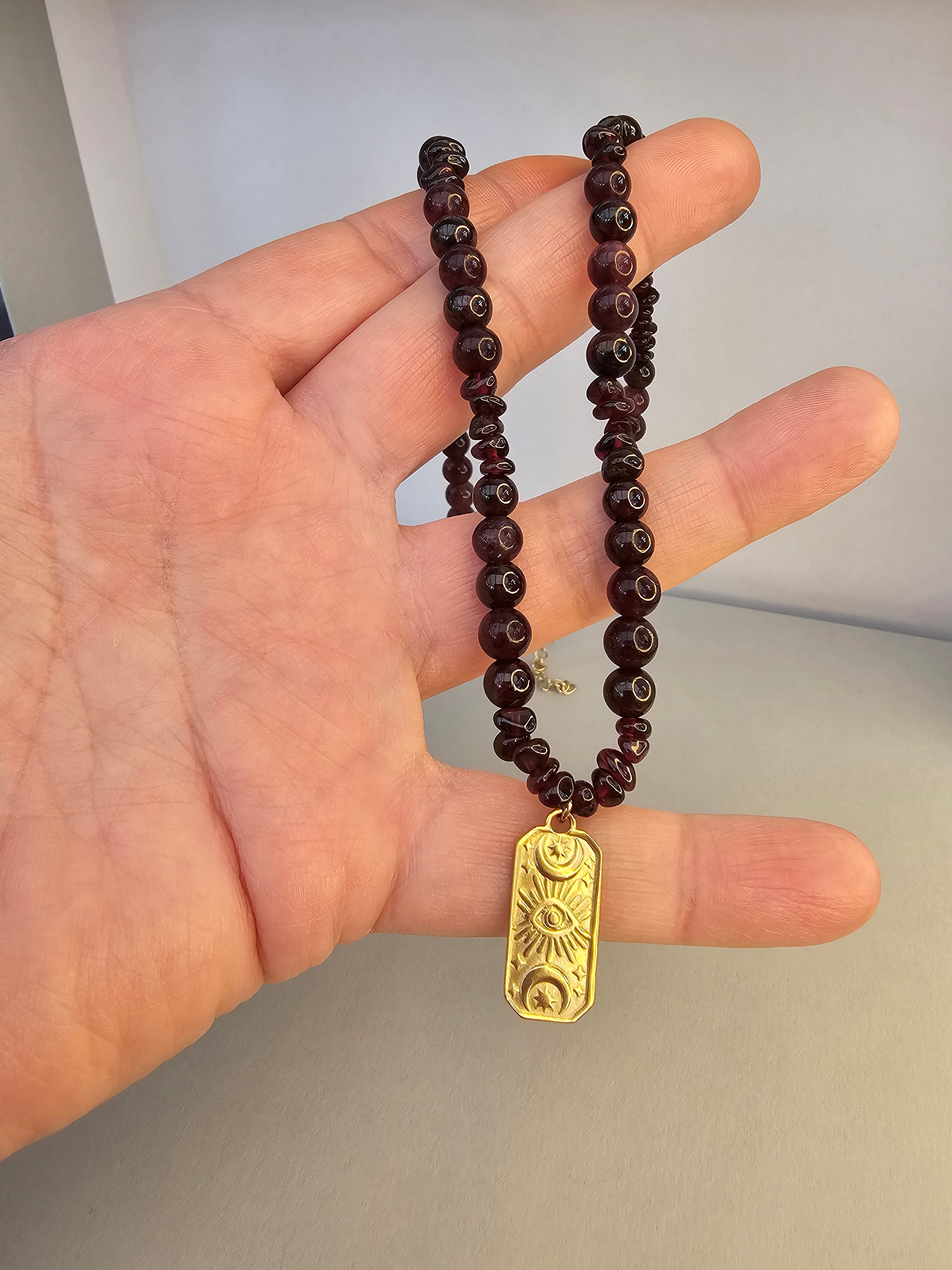 Divine Strength Necklace – Garnet