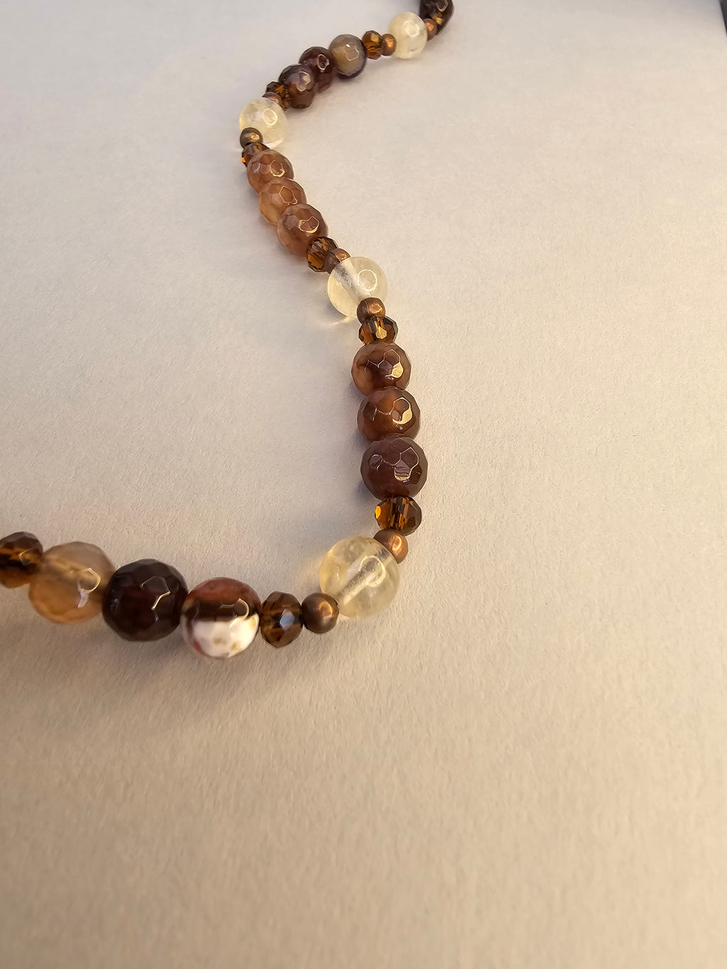 Golden Earth Necklace – Agate, Gold Quartz and Copper
